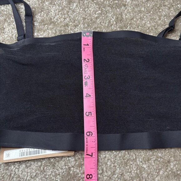 NWT Skims Sheer Bandeau Bra Black Women's Size Medium Side Boning Non-Slip #198 - Picture 5 of 6